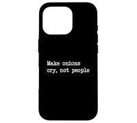 Fai piangere le cipolle non persone Divertente Zuppa di cipolle Minimalista Custodia per iPhone 16 Pro