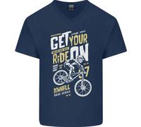 Fai Scendere La Tua Corsa Con Mountain Biking Da Uomo Maglietta In Cotone A V