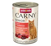Fai scorta! Animonda Carny Senior 24 x 400 g - Cuori di manzo + tacchino