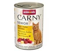 Fai scorta! Animonda Carny Senior 24 x 400 g - Manzo + pollo con formaggio