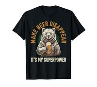 Fai sparire la Birra è Il Mio superpotere, Divertente Grafica a Forma di Orso Maglietta