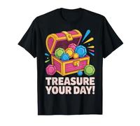 - Fai Tesoro della Tua Giornata! Design colorato Scrigno del Tesoro Maglietta