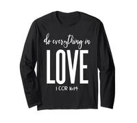 Fai Tutto in Amore 1 Cor 16:14 Versetto biblico Cristiano Maglia a Manica