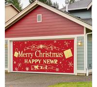 Fai un ingresso questo Natale con un accattivante striscione da garage aggiorna istantaneamente le tue decorazioni per le vacanze! (B, 400 x 180 cm)