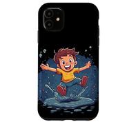 Fai un tuffo con questa avventura di salto pozzanghera Custodia per iPhone 11