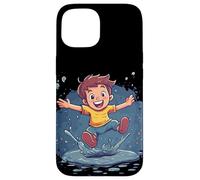 Fai un tuffo con questa avventura di salto pozzanghera Custodia per iPhone 15