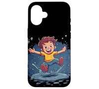 Fai un tuffo con questa avventura di salto pozzanghera Custodia per iPhone 16