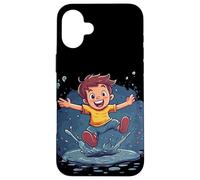 Fai un tuffo con questa avventura di salto pozzanghera Custodia per iPhone 16 Plus