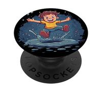 Fai un tuffo con questa avventura di salto pozzanghera PopSockets PopGrip Adesivo