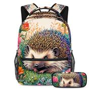 Fai una dichiarazione con questo set di 2 zaini alla moda per ragazzi ragazze adolescenti, disegno a colori coniglio, Multicolore#05, B:29.4x20x40cm P:19x7.5x3.8cm, Zaini Daypack
