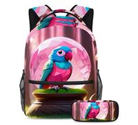 Fai una dichiarazione con questo set di 2 zaini alla moda per ragazzi ragazze adolescenti, palla di cristallo di volpe, Multicolore#02, B:29.4x20x40cm P:19x7.5x3.8cm, Zaini Daypack