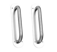 FAICAR Manico della porta commerciale da 2 pacchetti - 304 in acciaio inossidabile, opzioni quadrate/rotonde, 1 mm di spessore, con viti 304 SS Small Circle