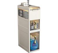 Failjierue Armadietto portaoggetti da pavimento autoportante multistrato sottile organizer per bagno, camera da letto, cucina, soggiorno e ingresso (3 ripiani)