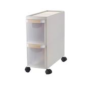 Failjierue Armadietto portaoggetti stretto con cassetti trasparenti e rotelle, grande cassettiera verticale per piccoli spazi vuoti, salvaspazio per camera da letto, armadio, ingresso e corridoio