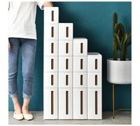 Failjierue Armadietto portaoggetti verticale stretto per piccoli bagni, cassetti in plastica con rotelle, organizer per carta igienica e fazzoletti di grande capacità, torre da bagno salvaspazio (3