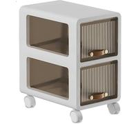 Failjierue Mobiletto da bagno stretto e sottile con cassetti, organizer verticale per piccoli spazi e fessure, cassettiera indipendente(2-Tiers)