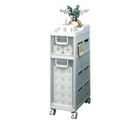 Failjierue Mobiletto portaoggetti per bagno sottile, porta carta igienica indipendente, piccolo mobiletto portaoggetti per bagno, mobiletto laterale per WC di grande capacità(2-Tiers)