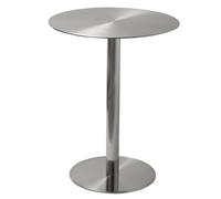 Failjierue Piccolo tavolino alto in acciaio inox per esterni, patio, bar, cocktail, bistrot, colazione, pub, tavolino da caffè (40 x 74 cm)