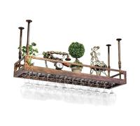 Failjierue Portabottiglie da cucina Portabicchieri da vino sospesi | Porta calici regolabile da appendere, organizer per bicchieri da vino, per mobile da cucina(60x35cm)