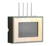 Failjierue Scatola di immagazzinaggio WiFi montata a parete, supporto per router Set top box Protezione ciabatta Nascondi rack nascondere il cavo Mensola(Style 7,52.5x10x42.5cm)
