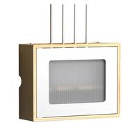 Failjierue Scatola di immagazzinaggio WiFi montata a parete, supporto per router Set top box Protezione ciabatta Nascondi rack nascondere il cavo Mensola(Style 2,47.5x10x37.5cm)