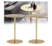 Failjierue Set Di 2 Tavoli Da Bistrot E Pub Rotondi Moderni Per Esterni, Semplici Tavolini Da Pranzo Per Camera Da Letto, Soggiorno, Picnic E Campeggio, Oro(40x56cm)