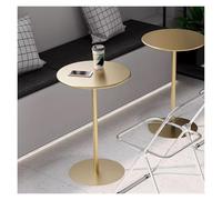 Failjierue Set di 2 tavoli rotondi in ferro per cocktail, bar, bar, bar, pub, cucina, sala da pranzo e soggiorno, oro (40 x 56 cm)