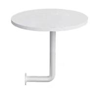 Failjierue Tavolino da caffè a forma di L con piano in legno e staffa in ferro, semplice tavolino rotondo da parete per ristorante, caffetteria, negozio di noodle (stile 4,35 x 45 cm)