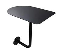 Failjierue Tavolino da caffè a semicerchio montato a parete, in ferro battuto, tavolino piccolo con piano in metallo, tavolino per sala da pranzo, bar, ristorante, camera da letto (45 x 45 cm)