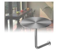 Failjierue Tavolino da caffè classico a forma di L, in metallo e ferro, per giardino, patio, sala da pranzo, bistrò, bar di casa, piccolo rotondo (30 x 45 cm)