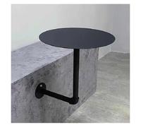 Failjierue Tavolino da parete semplice con piano in ferro battuto e base a forma di tubo a L, per ristoranti, bistrot, bar, cucina, uso a isola (40 x 45 cm)