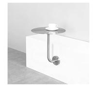 Failjierue Tavolo da cocktail rotondo in ferro, tavolo da pranzo in metallo a forma di L montato a parete per giardino, patio, sala da pranzo e soggiorno. (30 x 45 cm)