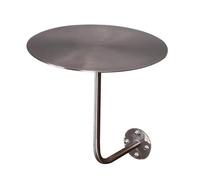 Failjierue Tavolo da pranzo rotondo per esterni, set da bistrot in acciaio inox, per patio, balcone o veranda, resistente alle intemperie, per bar, cocktail e caffè (40 x 45 cm)