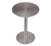 Failjierue Tavolo rotondo in acciaio inox per interni ed esterni, tavolo da cocktail per bistrot, pub, cocktail, cucina, sala da pranzo e patio esterno (40 x 74 cm)