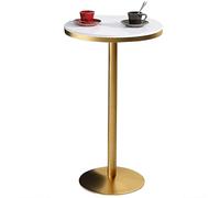 Failjierue Tavolo rotondo in marmo per bar, bar, bar, bar, bar, bar, bar, bar, caffè, tè, sala da pranzo e tavolino alto (55 x 75 cm)