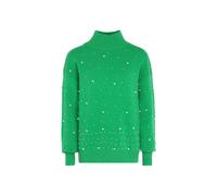 faina Pullover verde erba / bianco perla Donna faina M-L verde erba / bianco perla