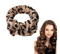 FAINCA Rizador Pelo Sin Calor, Noche de Ocio Rizador Pelo Ondas Sin Calor, Pelo Para Cabello Largo Medio, Regalo para NiñAs Diadema para Dormir (Lunares Marrones)