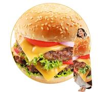 FainFun Coperte Giganti Calda, Coperta a Forma Di Hamburger, Coperta Divano Divertente, Adatto a Tutte le Stagioni, un Regalo Divertente per Amici, Bambini 160cm (63in) (Hamburger)