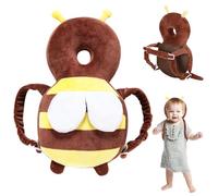 FainFun Protezione per la Testa del Bambino, Cuscinetti di Sicurezza Regolabili per Bambini, Cuscinetti Protettivi Proteggi Testa per Bambini di 5-24 Mesi Gattonano, a Forma di Graziosa Ape (Marrone)