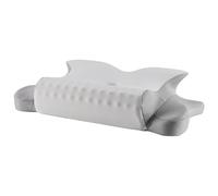 FAIORD Cuscino Cervicale Memory Foam, Cuscino Ortopedico per Dormire con Supporto per Collo e Spalle, Doppia Altezza 10/13 cm, Federa Traspirante Sfoderabile Lavabile, 64x39 cm, Grigio Chiaro