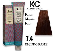 CREMA COLORANTE SENZA AMMONIACA KC ALLA CHERATINA 100ML FAIPA ROMA 78 NUANCES ( - 7.4 BIONDO RAME)