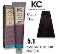 Faipa professional KC Keratin Cream Color 5.1 Castano Chiaro Cenere 100ml - Colorante per capelli