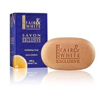 Fair and White - Sapone esfoliante esclusivo, 200 g, barra illuminante per pelli irregolari