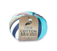 FAIR COTTON DIVERSO di Katia in gomitoli da 200 grammi e 620 metri (400 - Marrone-Lilla-Blu)
