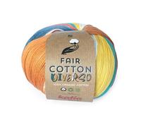 FAIR COTTON DIVERSO di Katia in gomitoli da 200 grammi e 620 metri (404 - Corallo-Arancione-Verde)