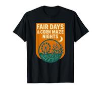 Fair Days Corn Maze Nights Camicia Vintage Ferris Farm Maglietta