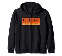 Fair Haven, New Jersey Retro anni '80 Felpa con Cappuccio