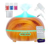 Fair Shop Diffusore Aromi Ultrasuoni Timer 400 Ml Telecomando Led Aromaterapia Purificatore Aria