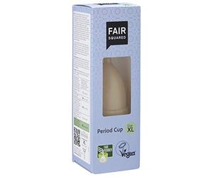 FAIR SQUARED Coppetta mestruale Taglia XL in gomma naturale proveniente dal commercio equo e solidale - vegana e zero rifiuti