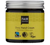 FAIR SQUARED Crema per le mani Sensitive Shea, 50 ml, crema per le mani per pelli sensibili, con burro di karitè equo e solidale, crema per le mani vegana in barattolo di vetro